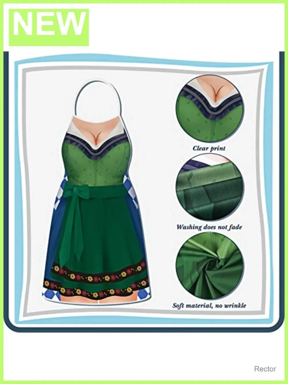 2pc Oktoberfest Aprons Polyester Adjustable German Costume for Cooking BBQ Party